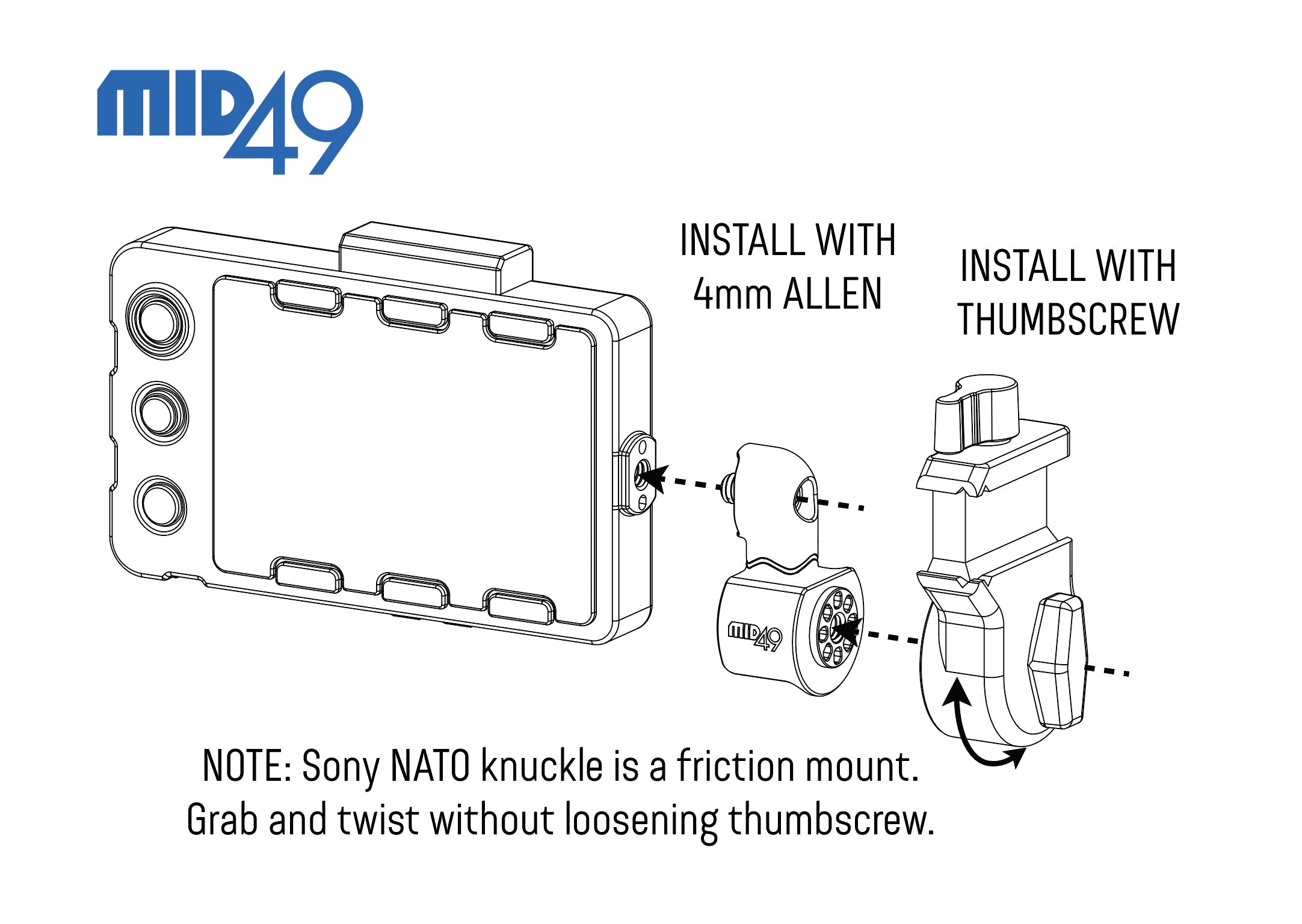 Sony Burano EVF Pivot Adaptor