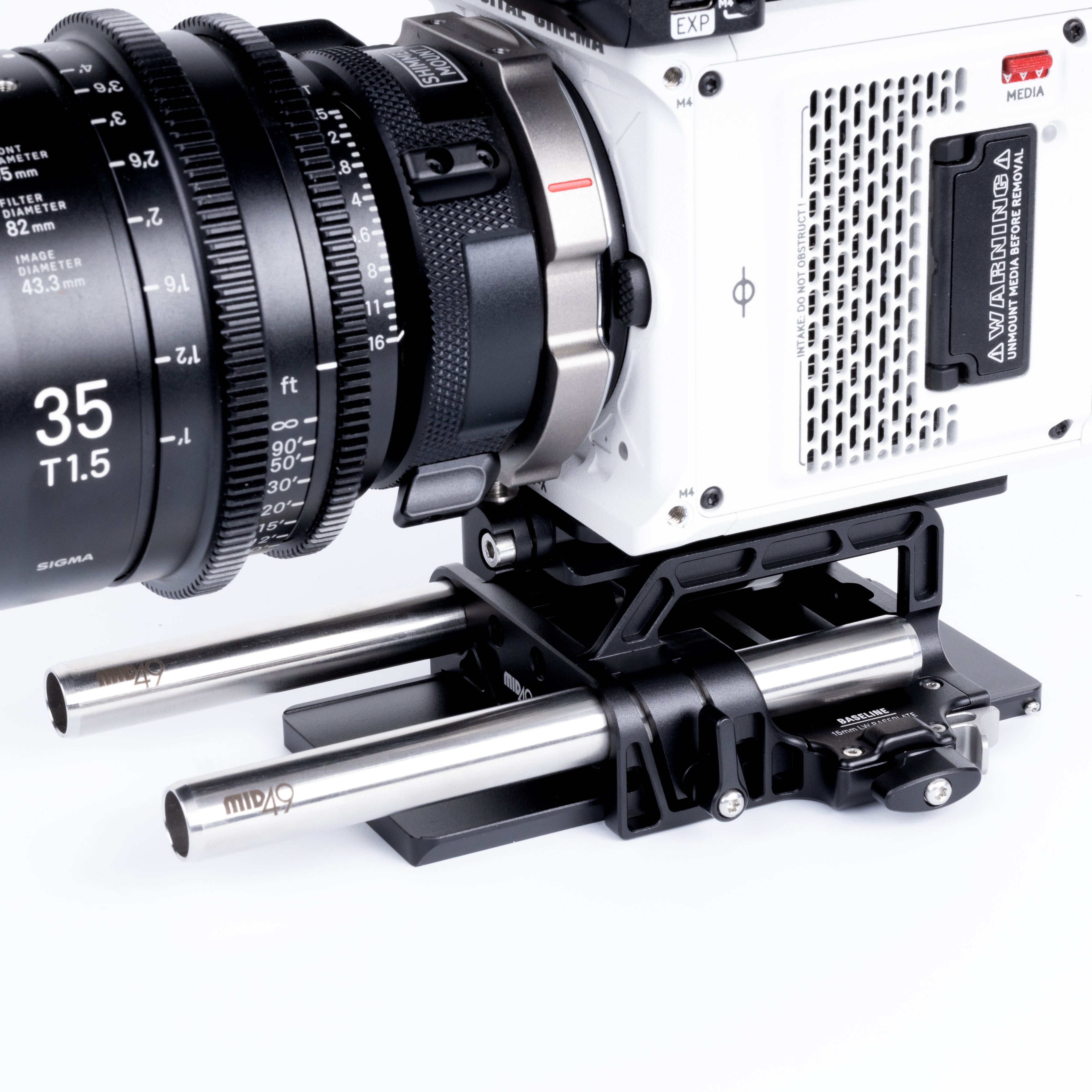 Baseline 15mm LW (RED KOMODO, KOMODO-X / Blackmagic Pocket 4K / FREEFLY Ember S5K Baseplate)