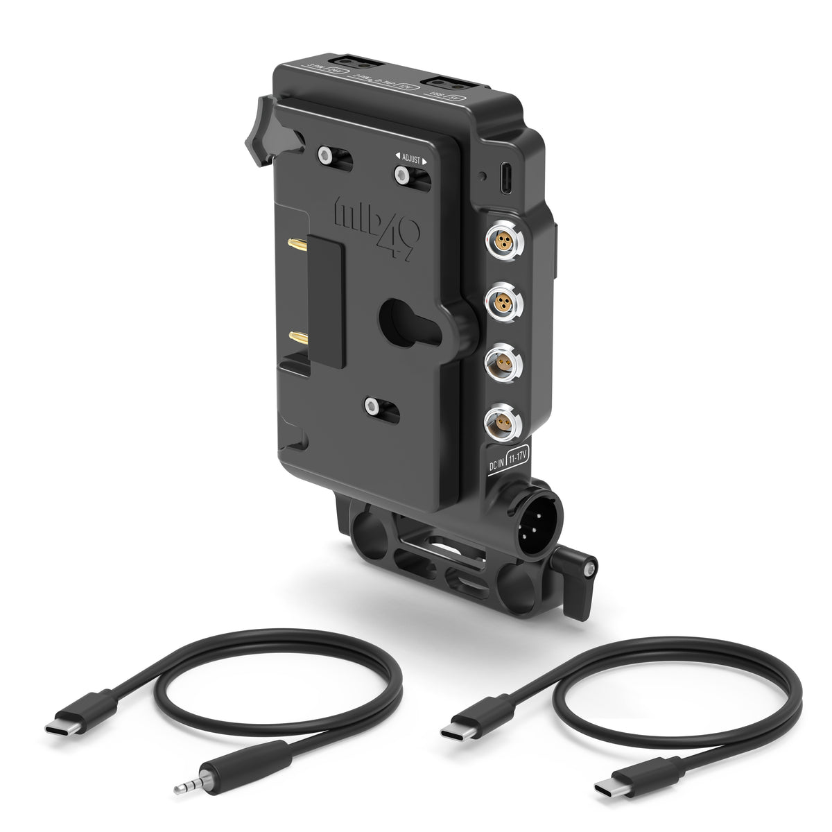 Power Distribution Box DB-15 (Sony FX5, Gold Mount, Rod Mounted)