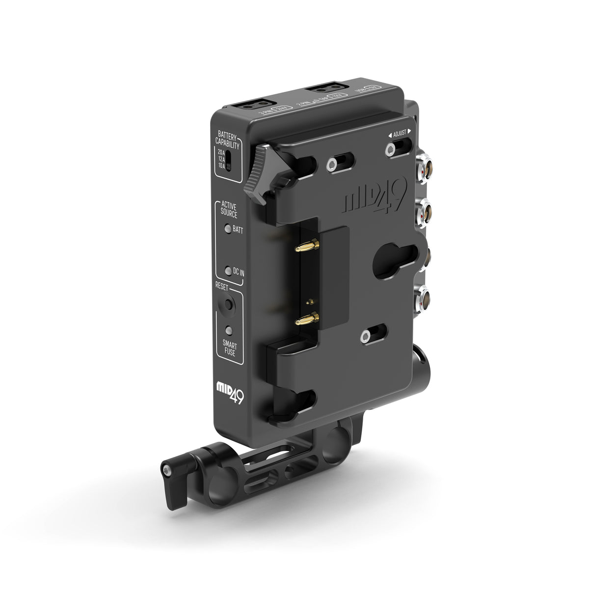 Power Distribution Box DB-15 (Sony FX5, Gold Mount, Rod Mounted)