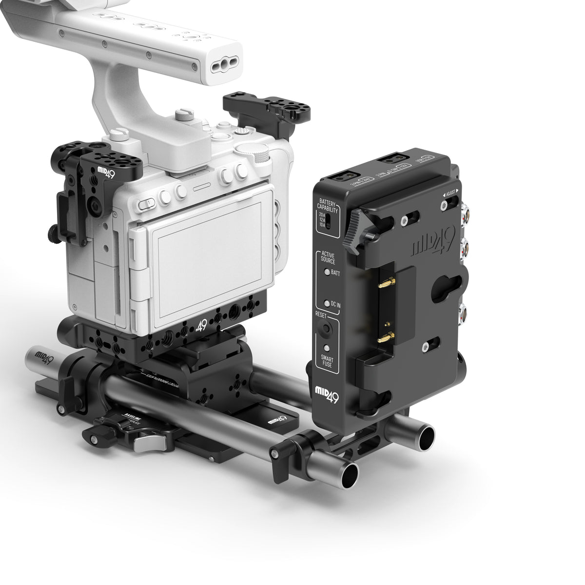 Power Distribution Box DB-15 (Sony FX5, Gold Mount, Rod Mounted)