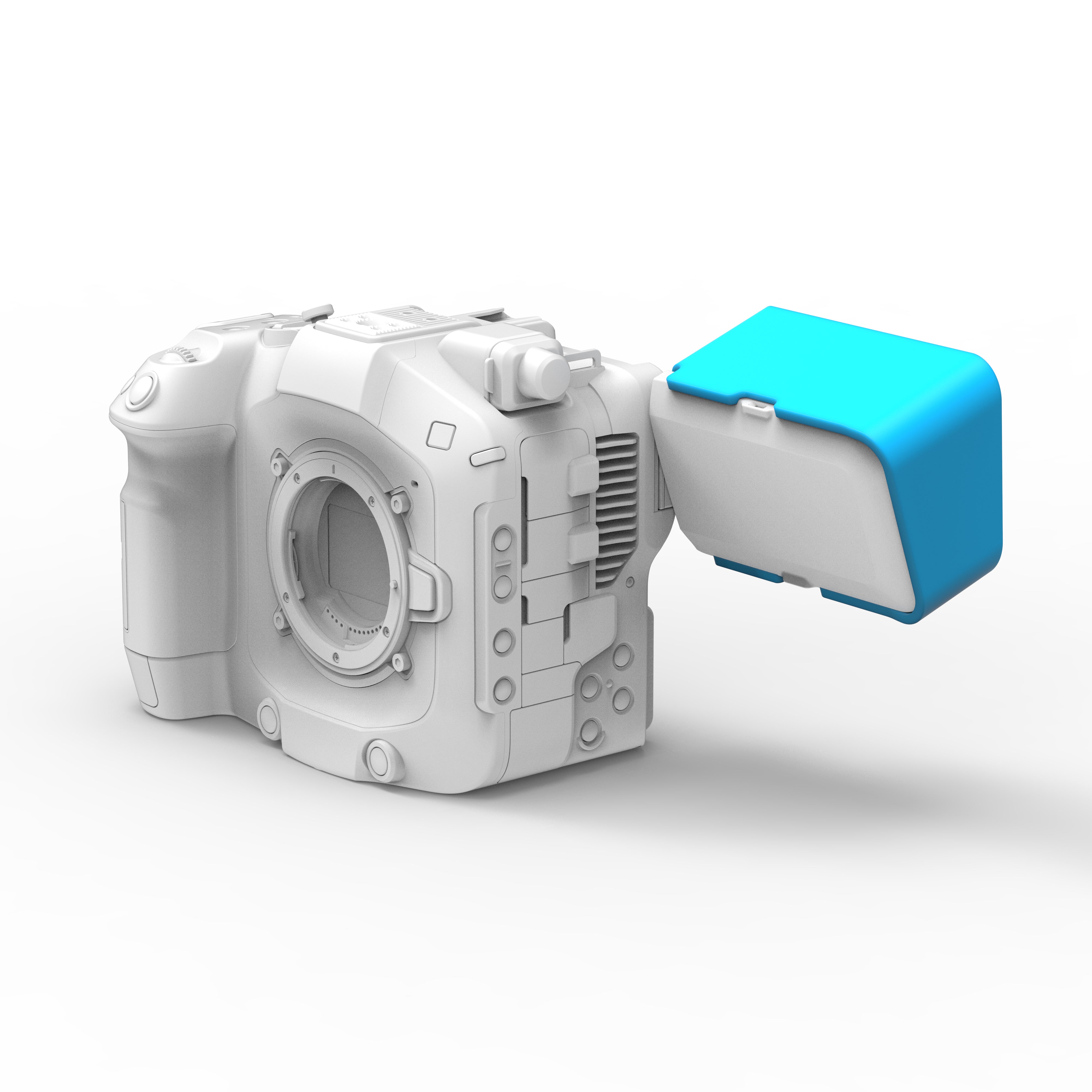 Digital File to 3D Print: Monitor Sunshade (Canon C80)