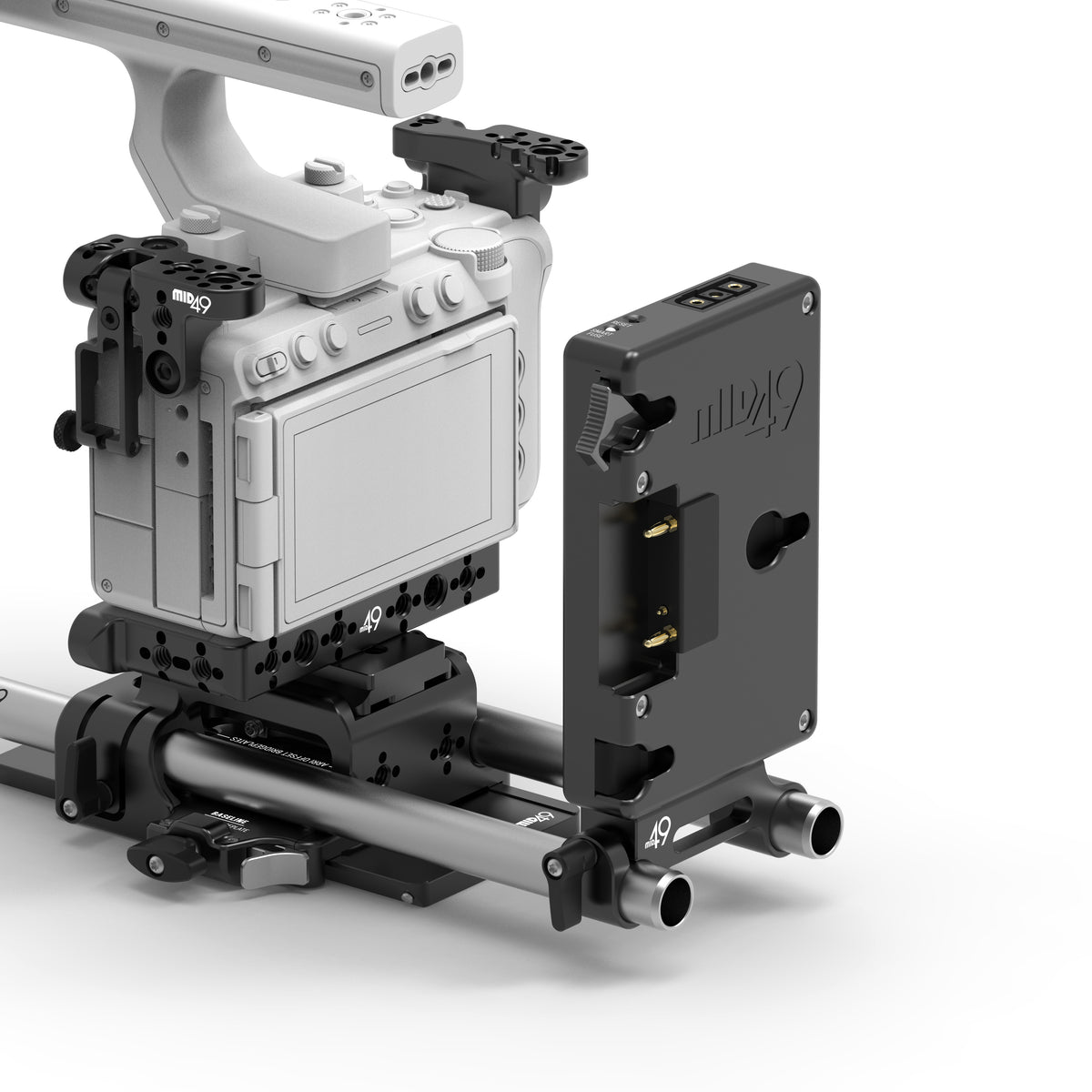 USB-C Power Plate (Sony FX5, Gold Mount, Rod Mounted)