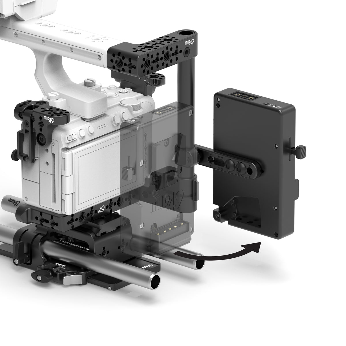 USB-C Power Plate (Sony FX5, V-Mount, Cage Mounted)