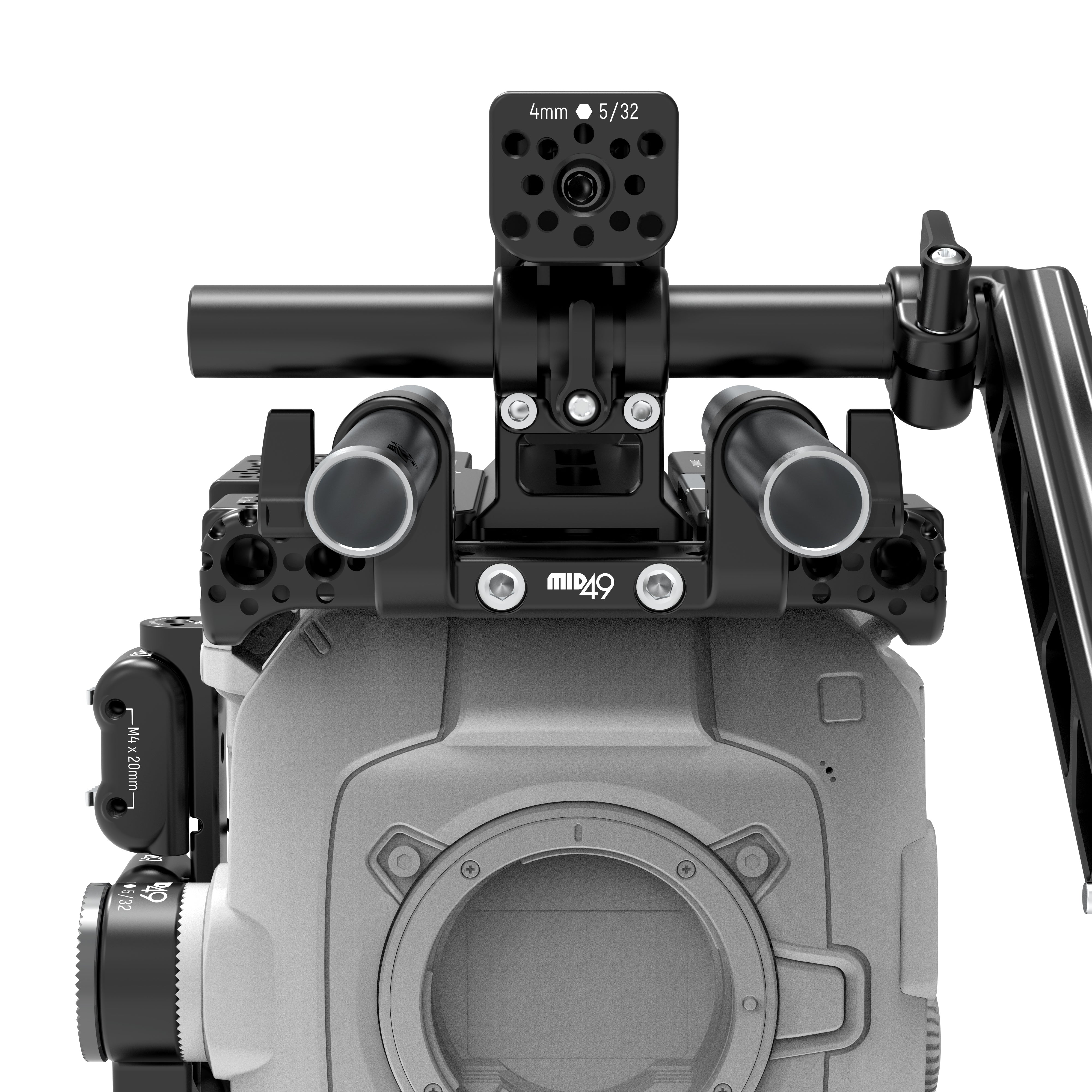 Top 15mm Rod Bracket (Sony Burano, Canon C400, Blackmagic PYXIS / URSA Cine LF, FUJIFILM GFX ETERNA)