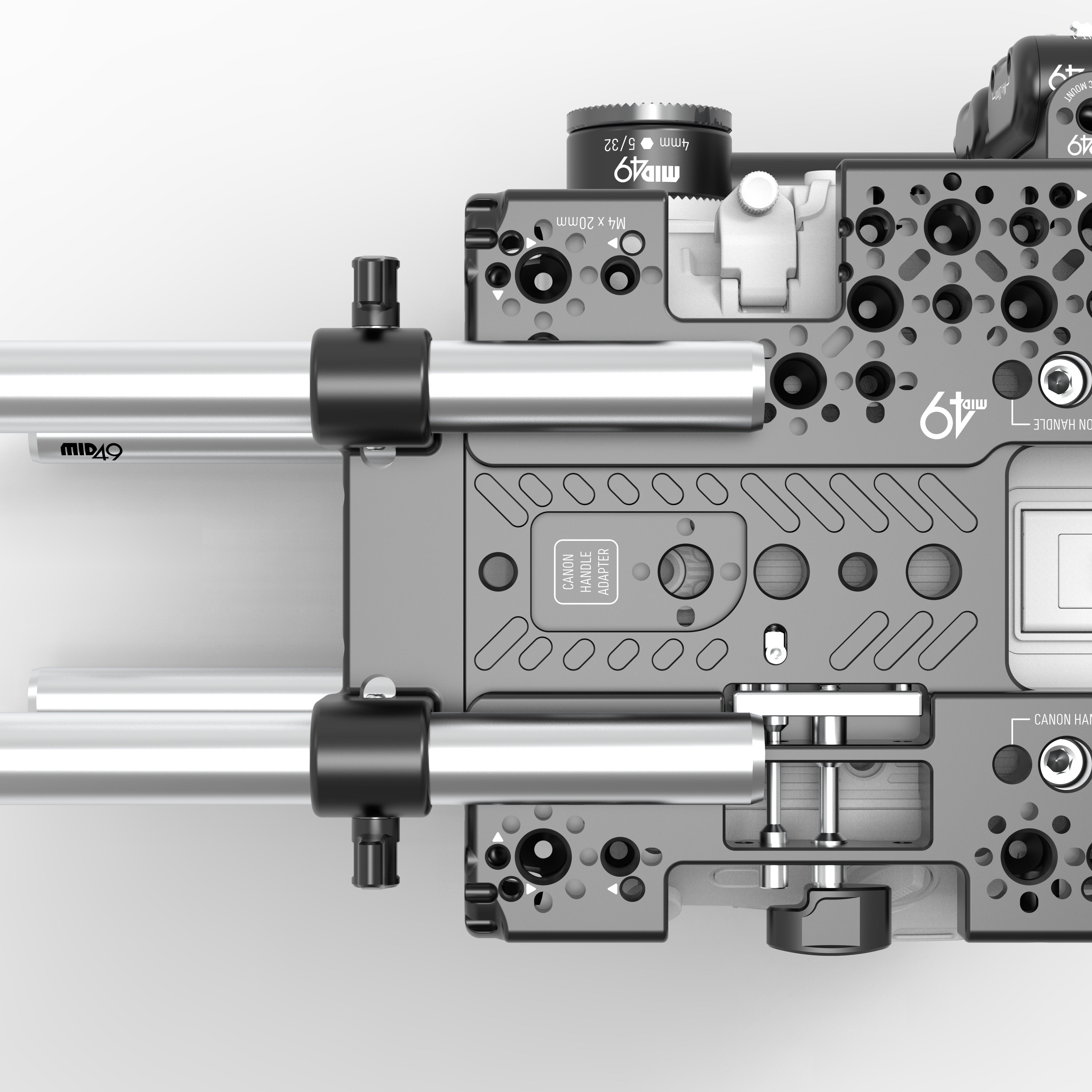 Top 15mm Rod Bracket (Sony Burano, Canon C400, Blackmagic PYXIS / URSA Cine LF, FUJIFILM GFX ETERNA)