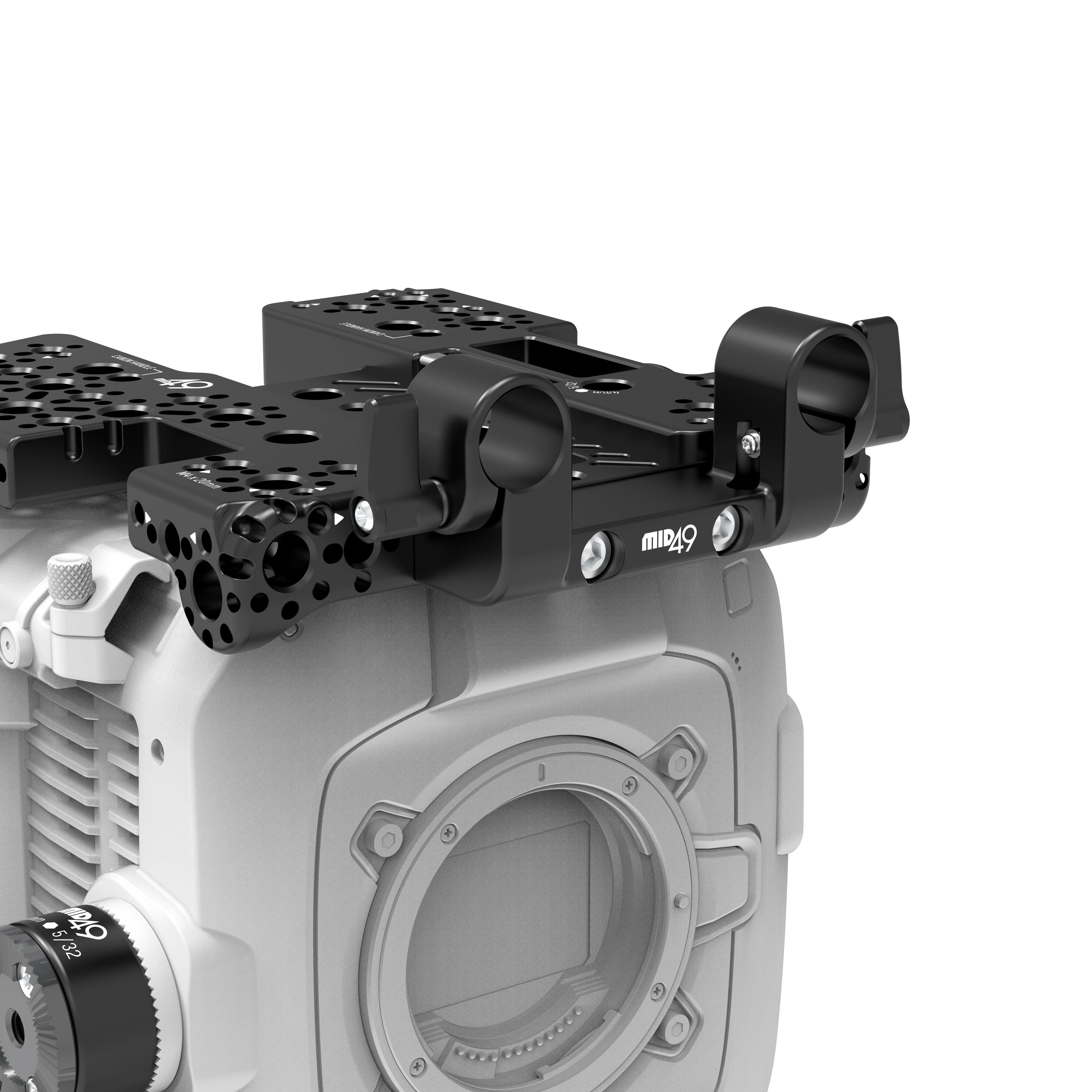 Top 15mm Rod Bracket (Sony Burano, Canon C400, Blackmagic PYXIS / URSA Cine LF, FUJIFILM GFX ETERNA)