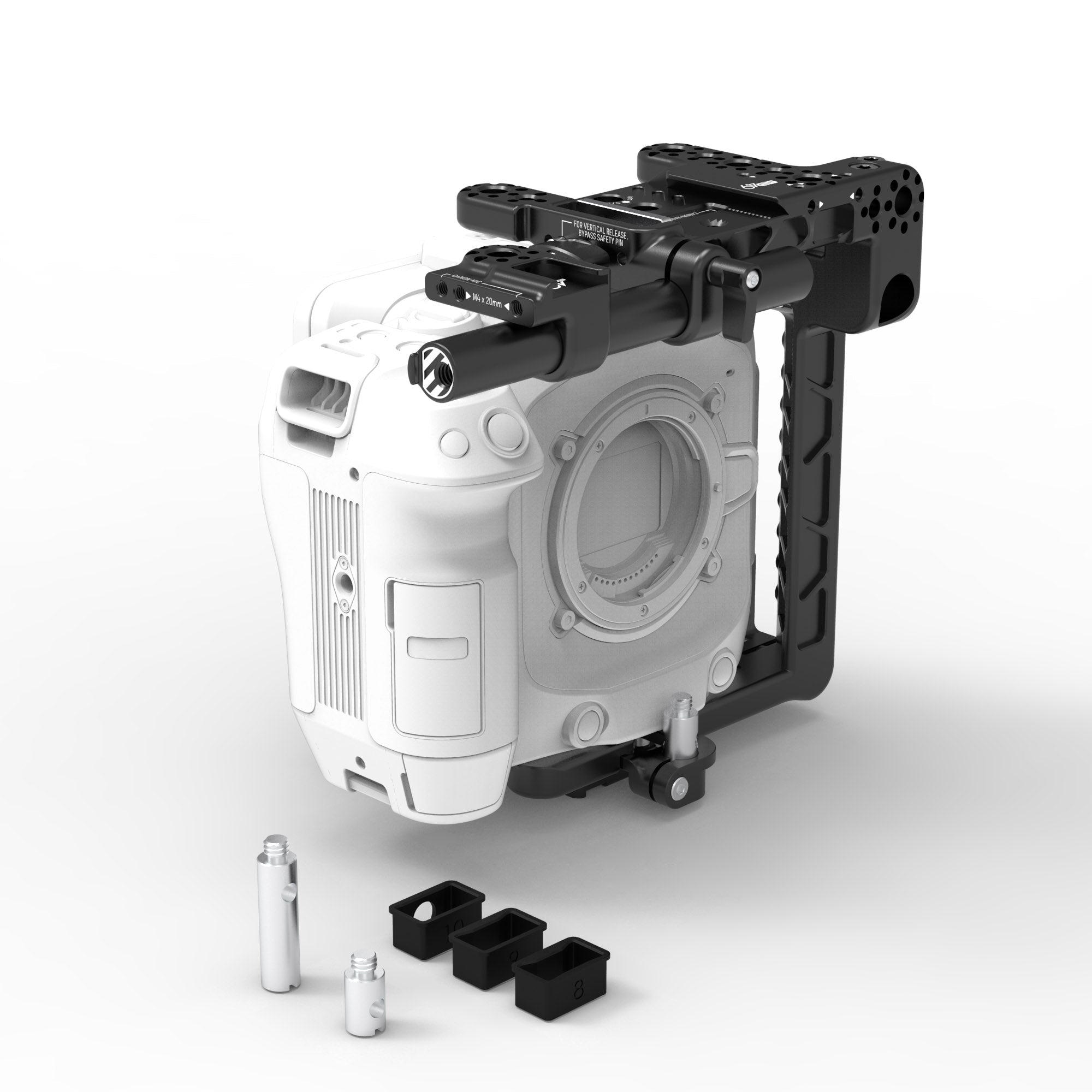 SHAPE CANON EOS C80 cage + Vマウントプレート SHAPE Canon EOS C80 Mini V-Mount Pivoting Battery Plate