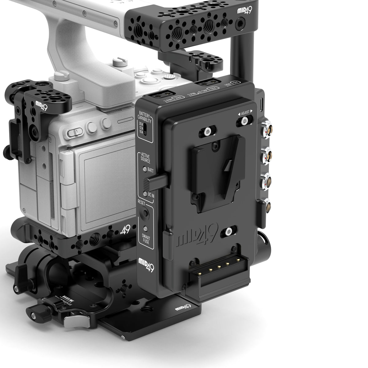 Power Distribution Box DB-15 (Sony FX5, V-Mount, Cage Mounted)