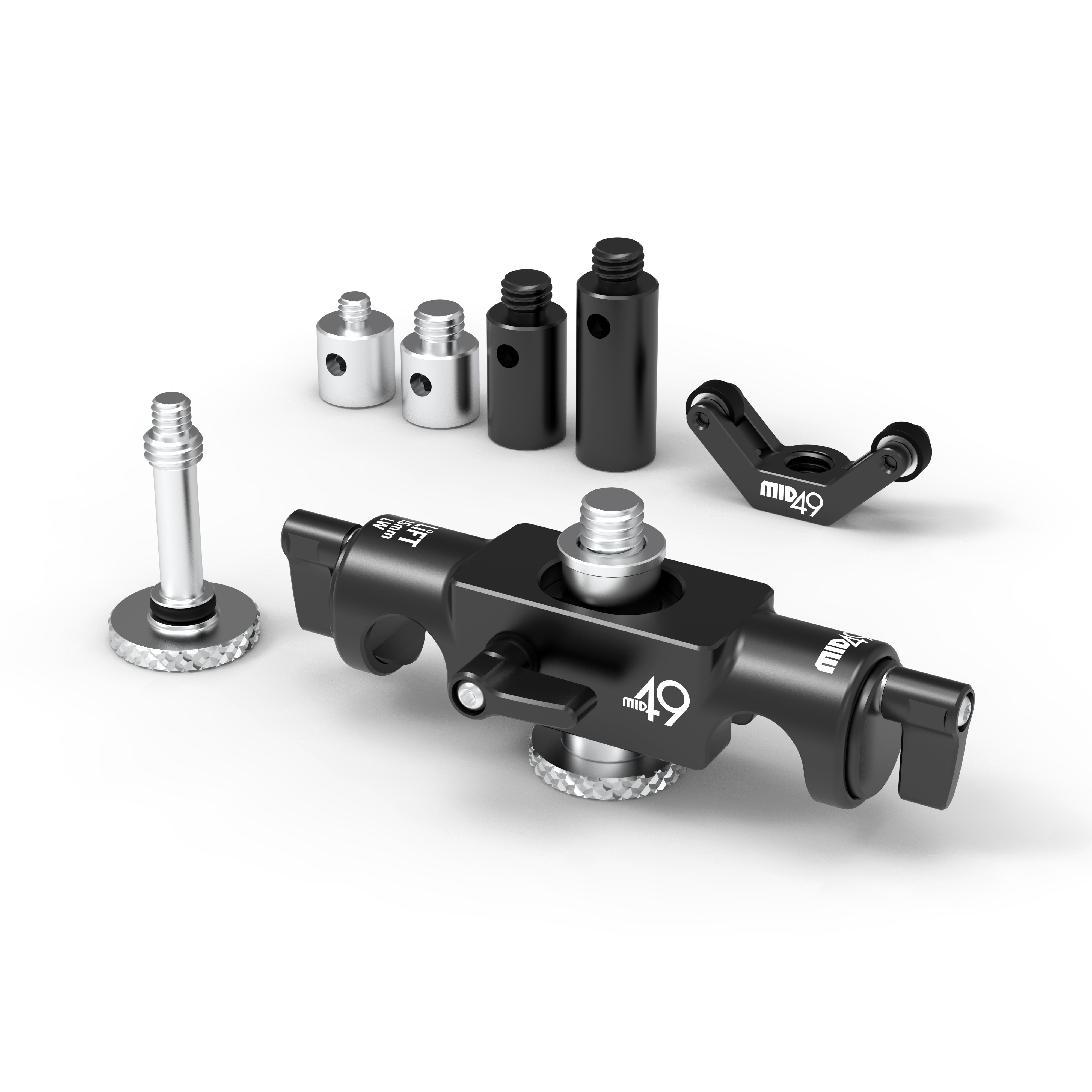 Universal Lens Support for 15mm LW Rods — Adjustable | MID49