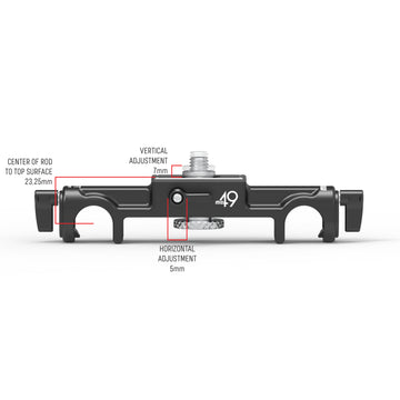 Universal Lens Support for 19mm Rods – Adjustable 3/8-16 | MID49