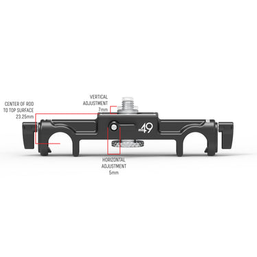 Universal Lens Support for 19mm Rods – Adjustable 3/8-16 | MID49