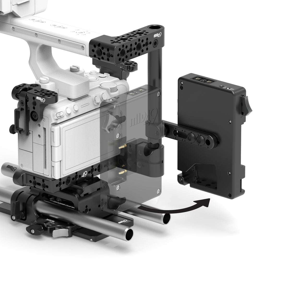 USB-C Power Plate (Sony FX5, Gold Mount, Cage Mounted)
