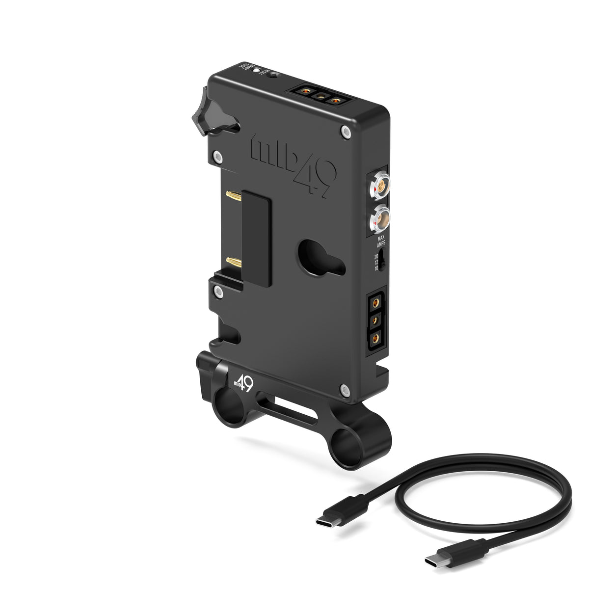 USB-C Power Plate (Sony FX5, Gold Mount, Rod Mounted)