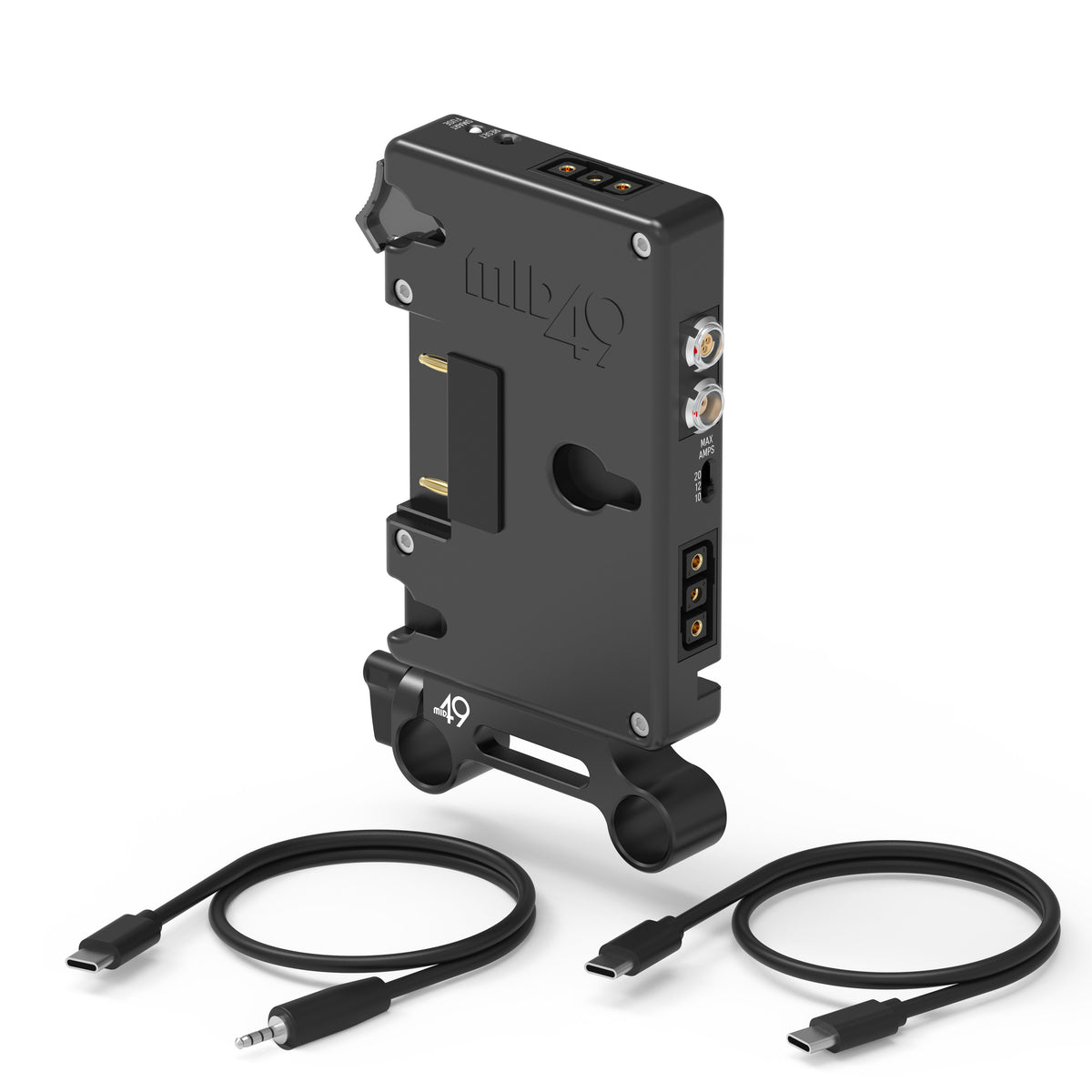 USB-C Power Plate (Sony FX5, Gold Mount, Rod Mounted)