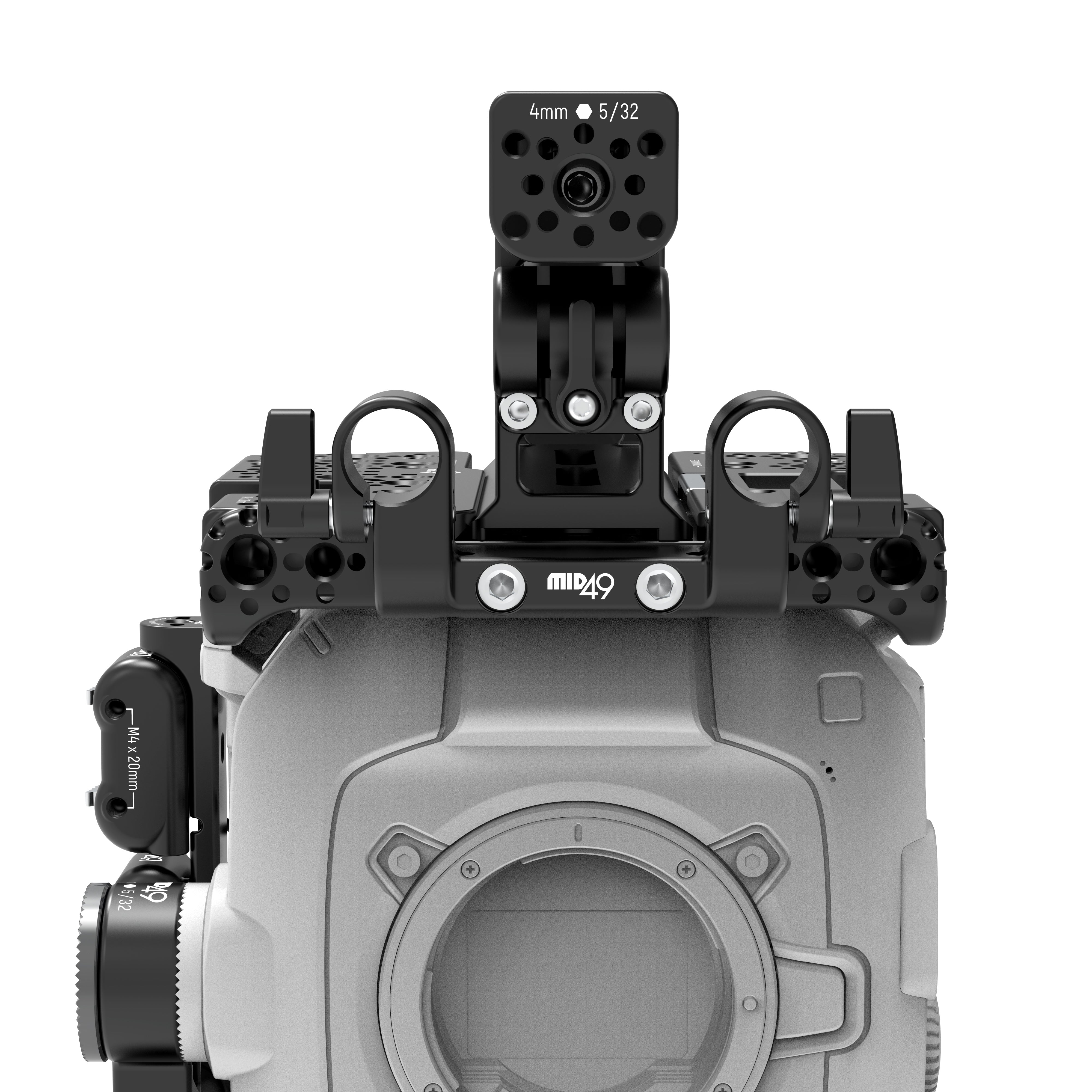 Top 15mm Rod Bracket (Sony Burano, Canon C400, Blackmagic PYXIS / URSA Cine LF)